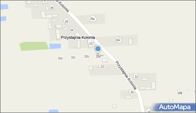 Przystajnia-Kolonia, Przystajnia-Kolonia, 32a, mapa Przystajnia-Kolonia