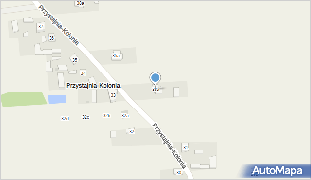 Przystajnia-Kolonia, Przystajnia-Kolonia, 33a, mapa Przystajnia-Kolonia