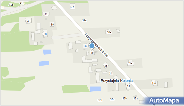 Przystajnia-Kolonia, Przystajnia-Kolonia, 36, mapa Przystajnia-Kolonia