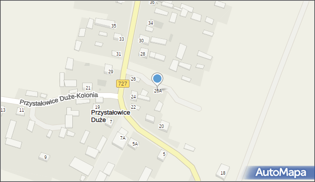 Przystałowice Duże, Przystałowice Duże, 26A, mapa Przystałowice Duże