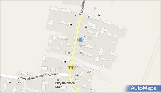 Przystałowice Duże, Przystałowice Duże, 30, mapa Przystałowice Duże