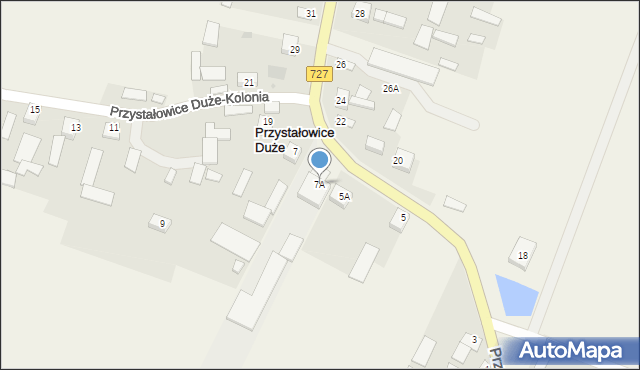 Przystałowice Duże-Kolonia, Przystałowice Duże-Kolonia, 7A, mapa Przystałowice Duże-Kolonia