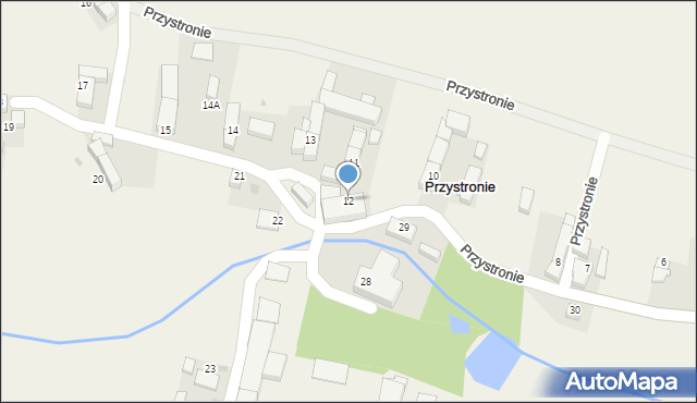 Przystronie, Przystronie, 12, mapa Przystronie