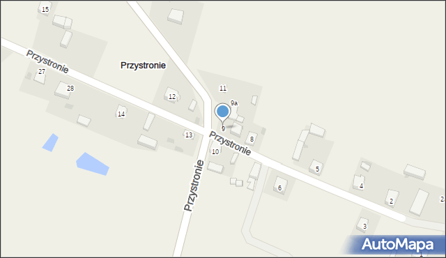 Przystronie, Przystronie, 9, mapa Przystronie