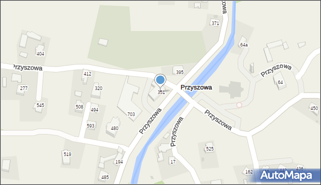 Przyszowa, Przyszowa, 351, mapa Przyszowa