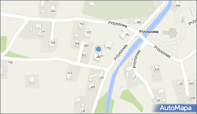 Przyszowa, Przyszowa, 480, mapa Przyszowa