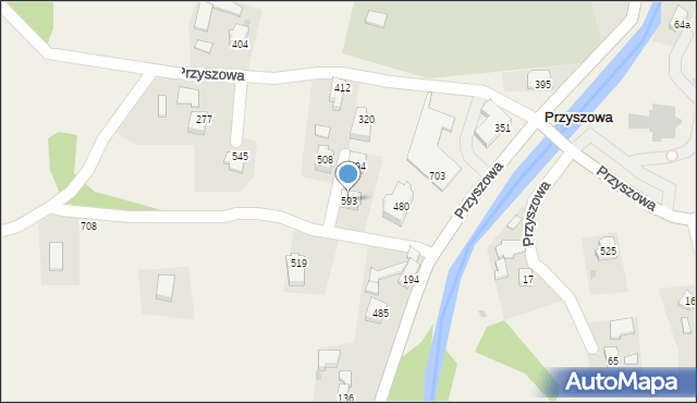 Przyszowa, Przyszowa, 593, mapa Przyszowa