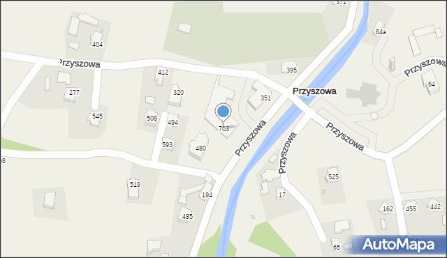 Przyszowa, Przyszowa, 703, mapa Przyszowa