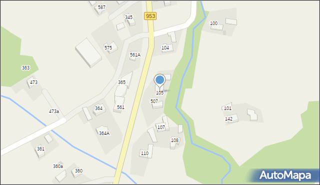 Przytkowice, Przytkowice, 105, mapa Przytkowice