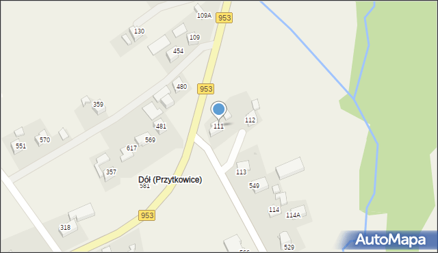 Przytkowice, Przytkowice, 111, mapa Przytkowice