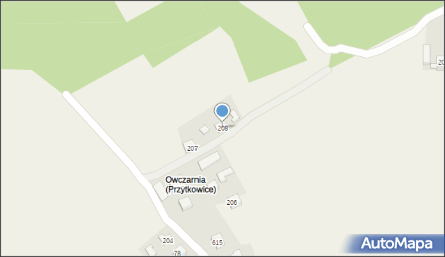 Przytkowice, Przytkowice, 208, mapa Przytkowice