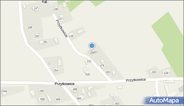 Przytkowice, Przytkowice, 233, mapa Przytkowice