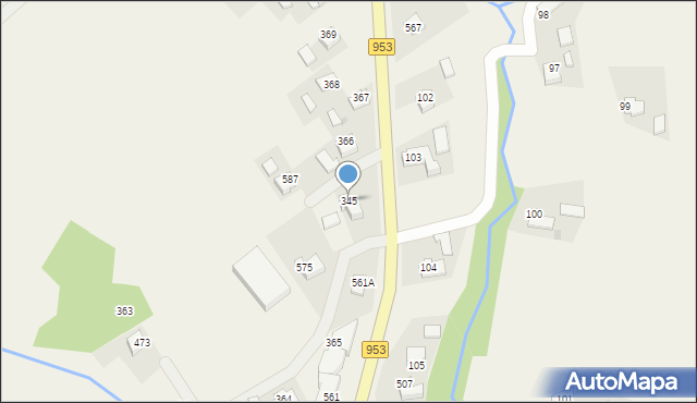 Przytkowice, Przytkowice, 345, mapa Przytkowice