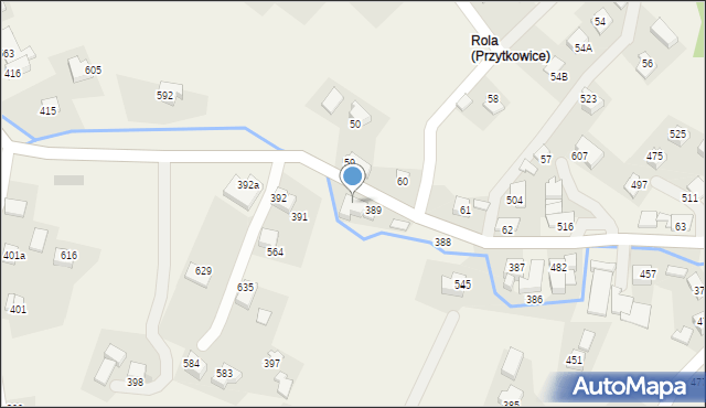 Przytkowice, Przytkowice, 390, mapa Przytkowice