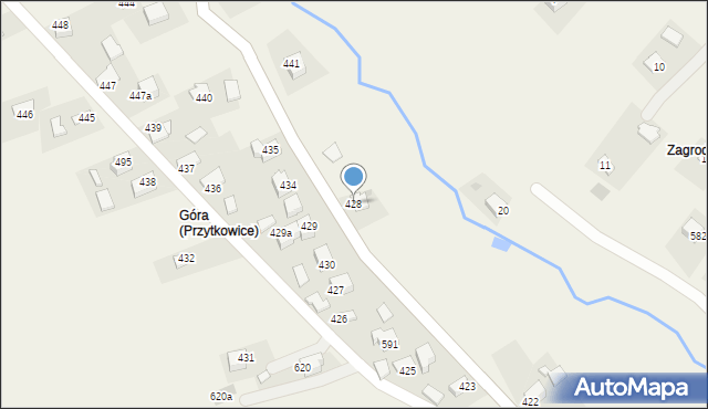 Przytkowice, Przytkowice, 428, mapa Przytkowice