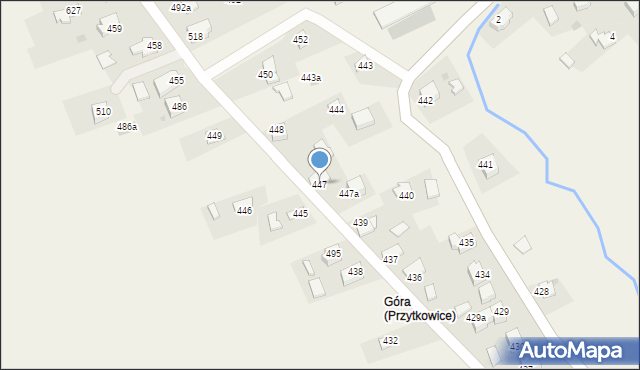 Przytkowice, Przytkowice, 447, mapa Przytkowice