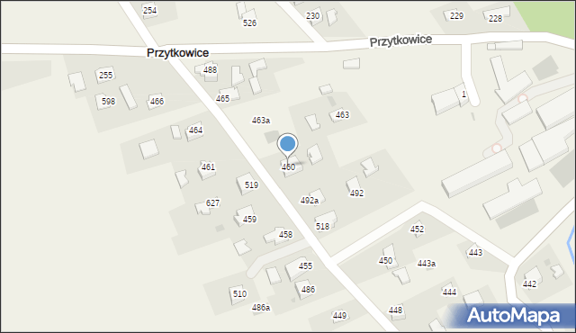 Przytkowice, Przytkowice, 460, mapa Przytkowice