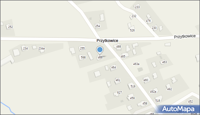 Przytkowice, Przytkowice, 466, mapa Przytkowice