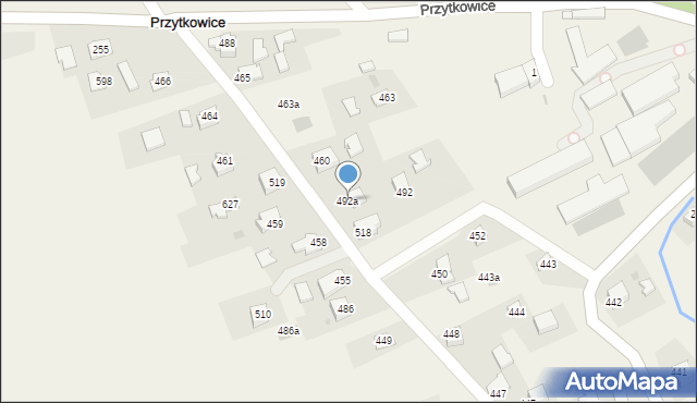 Przytkowice, Przytkowice, 492a, mapa Przytkowice