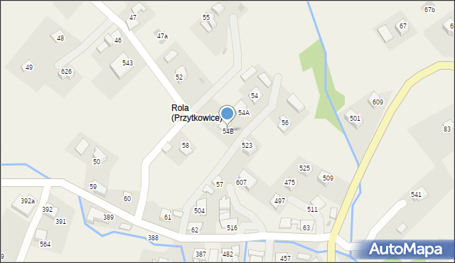 Przytkowice, Przytkowice, 54B, mapa Przytkowice