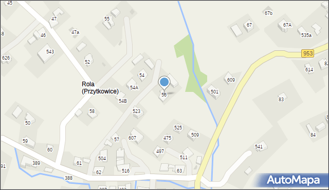 Przytkowice, Przytkowice, 56, mapa Przytkowice