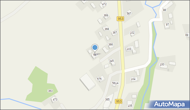 Przytkowice, Przytkowice, 587, mapa Przytkowice