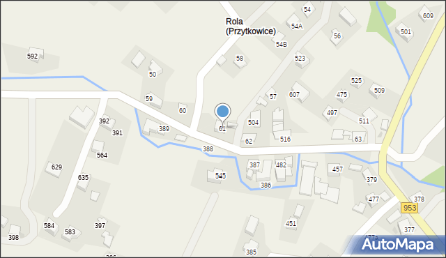 Przytkowice, Przytkowice, 61, mapa Przytkowice