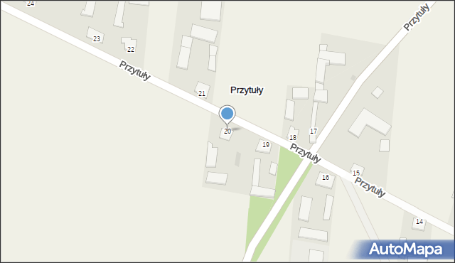 Przytuły, Przytuły, 20, mapa Przytuły