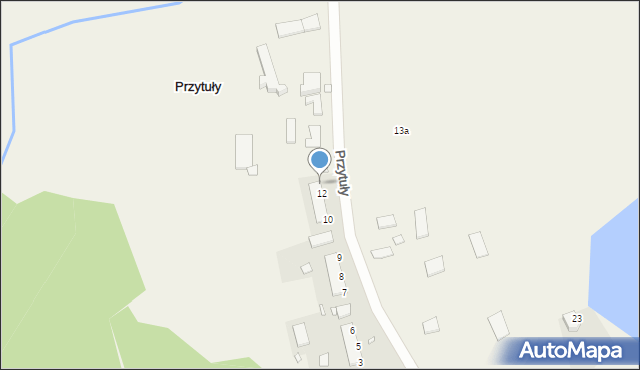 Przytuły, Przytuły, 13, mapa Przytuły