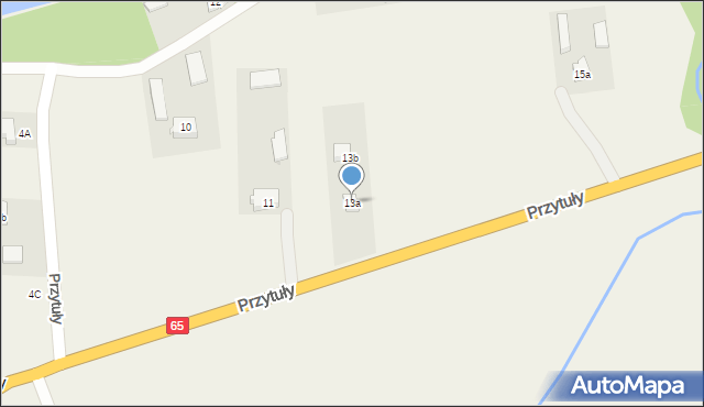 Przytuły, Przytuły, 13a, mapa Przytuły