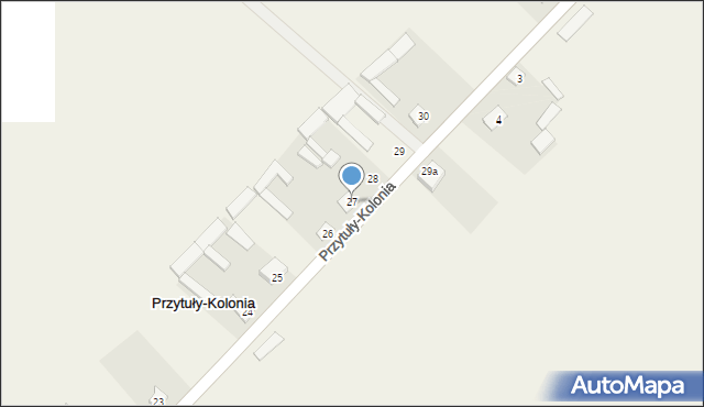 Przytuły-Kolonia, Przytuły-Kolonia, 27, mapa Przytuły-Kolonia