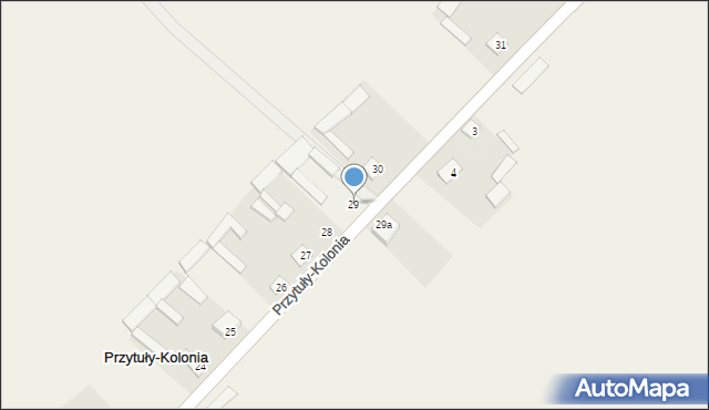 Przytuły-Kolonia, Przytuły-Kolonia, 29, mapa Przytuły-Kolonia