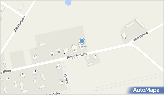 Przytuły Stare, Przytuły Stare, 17C, mapa Przytuły Stare