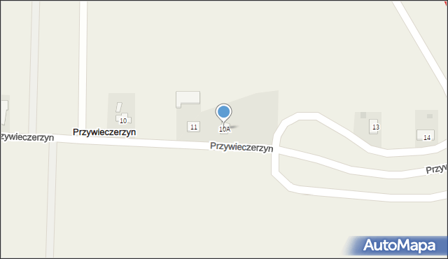 Przywieczerzyn, Przywieczerzyn, 10A, mapa Przywieczerzyn