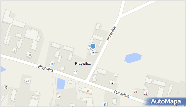 Przywilcz, Przywilcz, 13, mapa Przywilcz