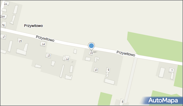 Przywitowo, Przywitowo, 11, mapa Przywitowo