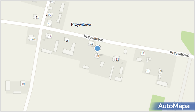 Przywitowo, Przywitowo, 13, mapa Przywitowo