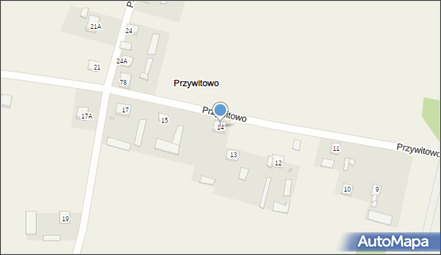 Przywitowo, Przywitowo, 14, mapa Przywitowo