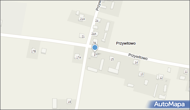 Przywitowo, Przywitowo, 17, mapa Przywitowo