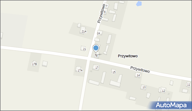 Przywitowo, Przywitowo, 78, mapa Przywitowo