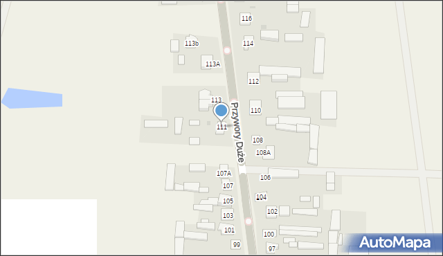 Przywory Duże, Przywory Duże, 111, mapa Przywory Duże