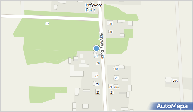 Przywory Duże, Przywory Duże, 31, mapa Przywory Duże