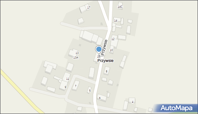 Przywsie, Przywsie, 15, mapa Przywsie