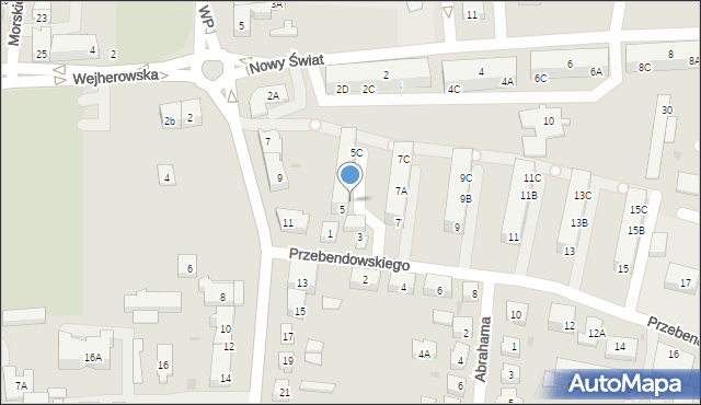 Puck, Przebendowskiego, 5A, mapa Puck