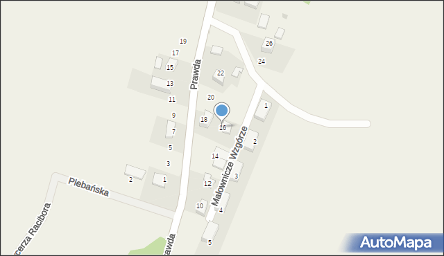 Raciborowice, Prawda, 16, mapa Raciborowice