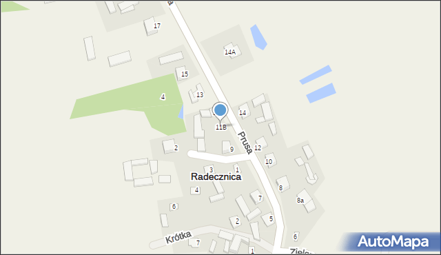 Radecznica, Prusa Bolesława, 11B, mapa Radecznica