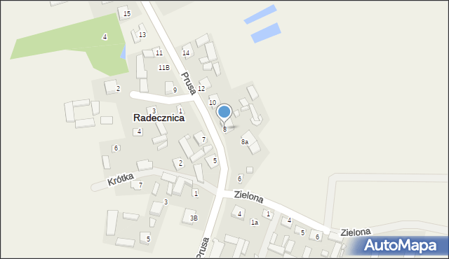 Radecznica, Prusa Bolesława, 8, mapa Radecznica