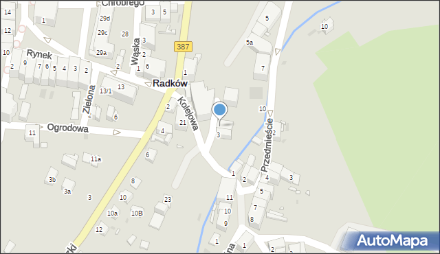 Radków, Prosta, 4, mapa Radków