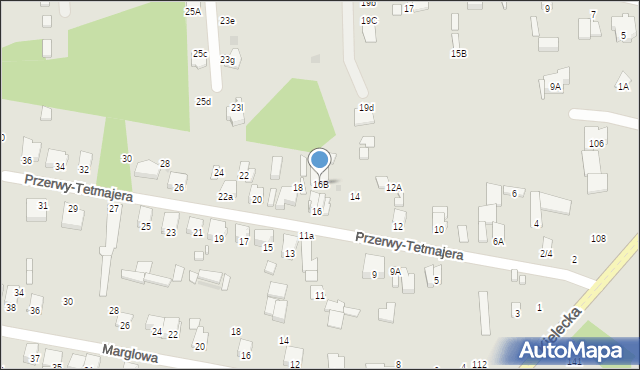 Radom, Przerwy-Tetmajera Kazimierza, 16B, mapa Radomia