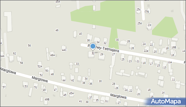 Radom, Przerwy-Tetmajera Kazimierza, 31, mapa Radomia